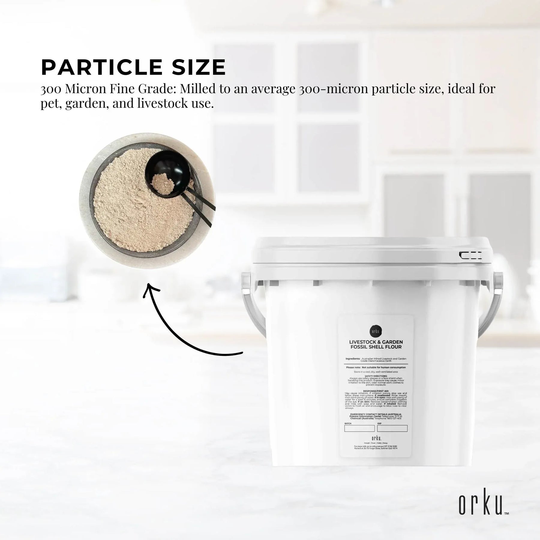 Orku Fossil Shell Flour Diatomaceous Earth - 3kg