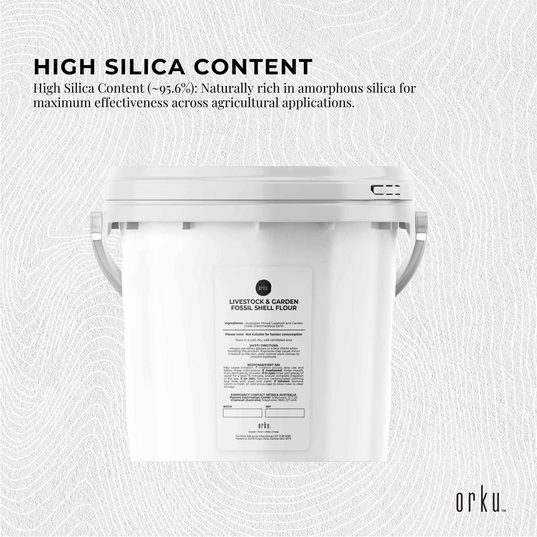 Orku Fossil Shell Flour Diatomaceous Earth - 3kg