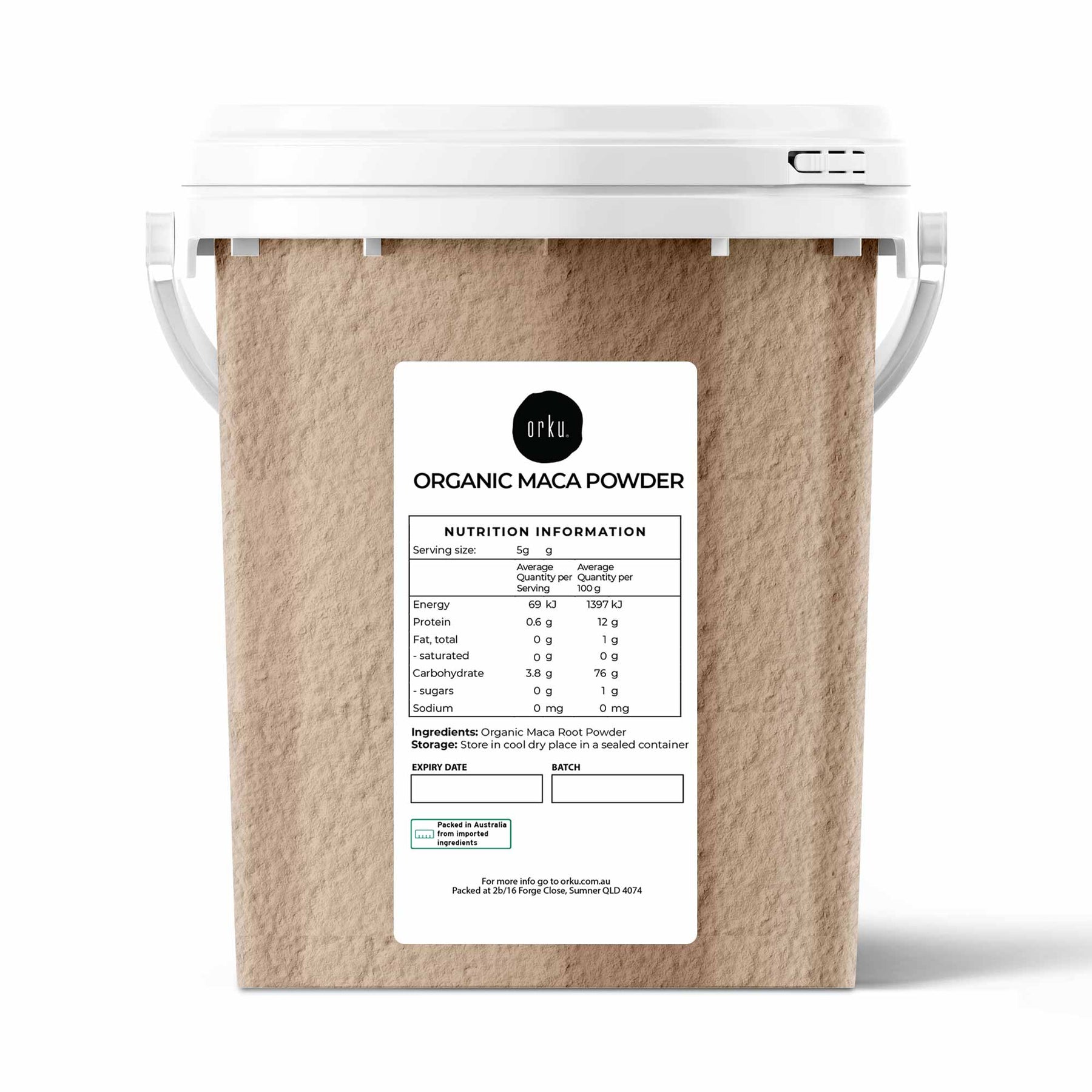 Orku Organic Maca Powder 700g - Super Food Nutritional Supplement from Peru - SuperSaverAU - view 1