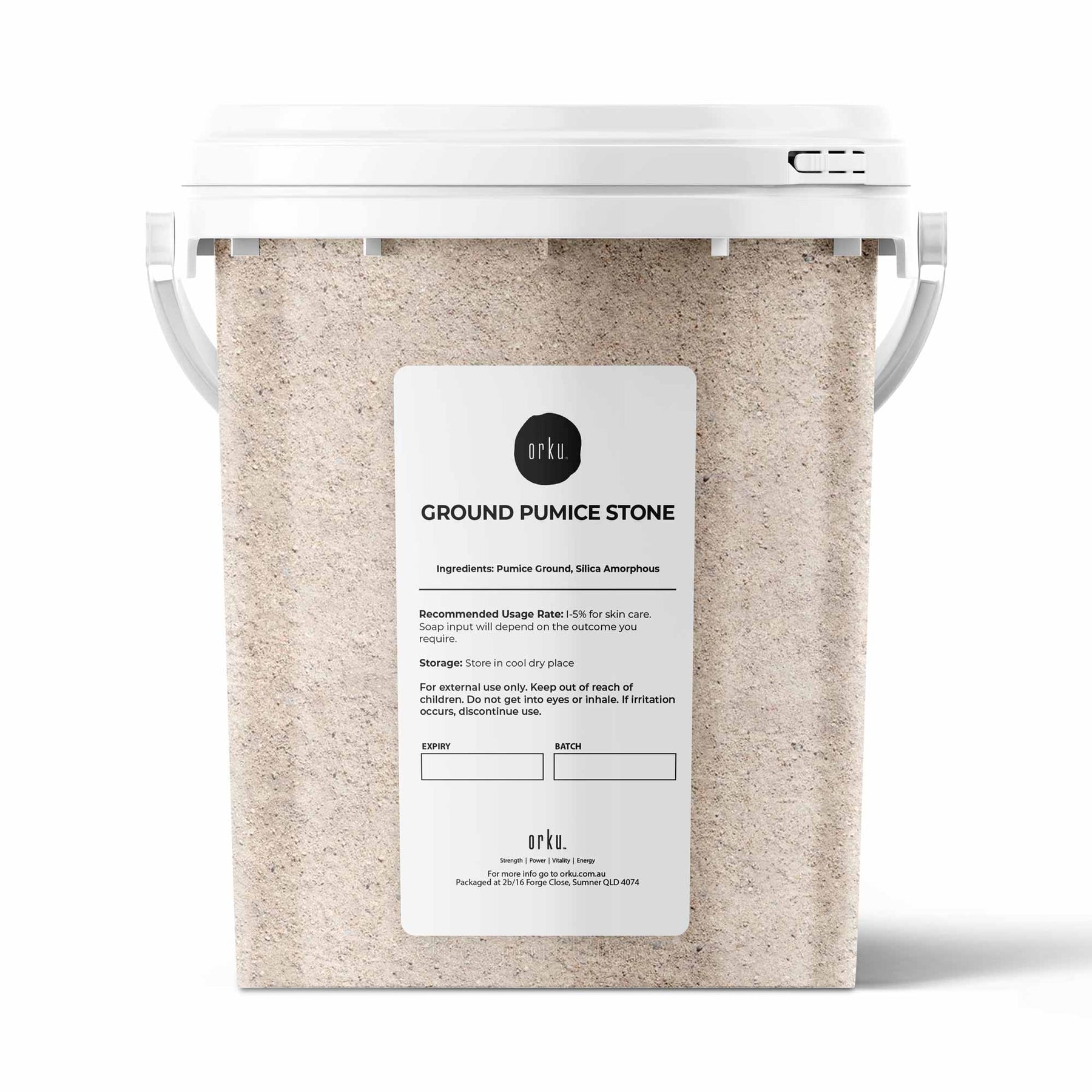 1.3Kg Ground Pumice Stone Granular Powder Tub Exfoliant Body Scrub Soap Additive - SuperSaverAU - view 1