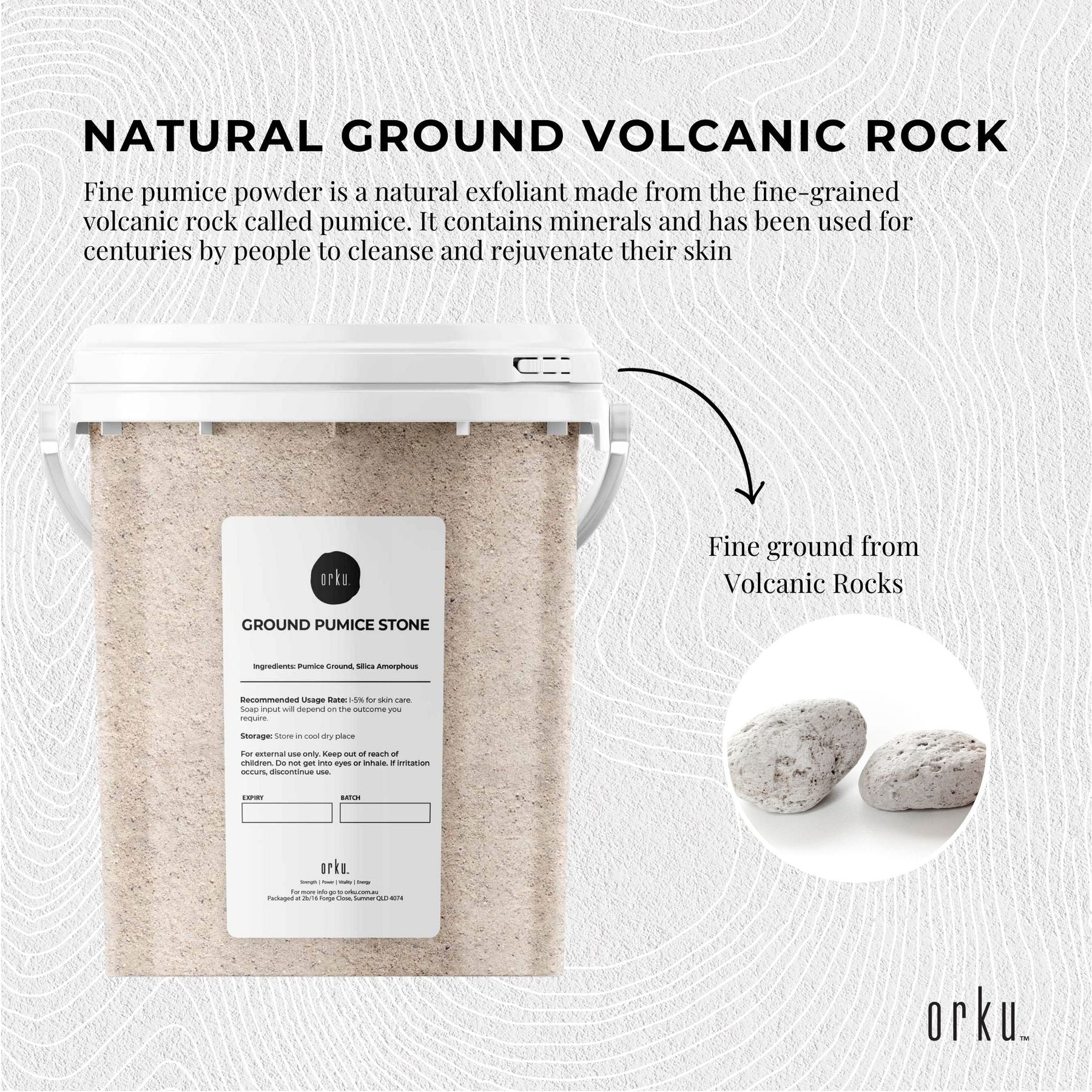 1.3Kg Ground Pumice Stone Granular Powder Tub Exfoliant Body Scrub Soap Additive - SuperSaverAU - view 5
