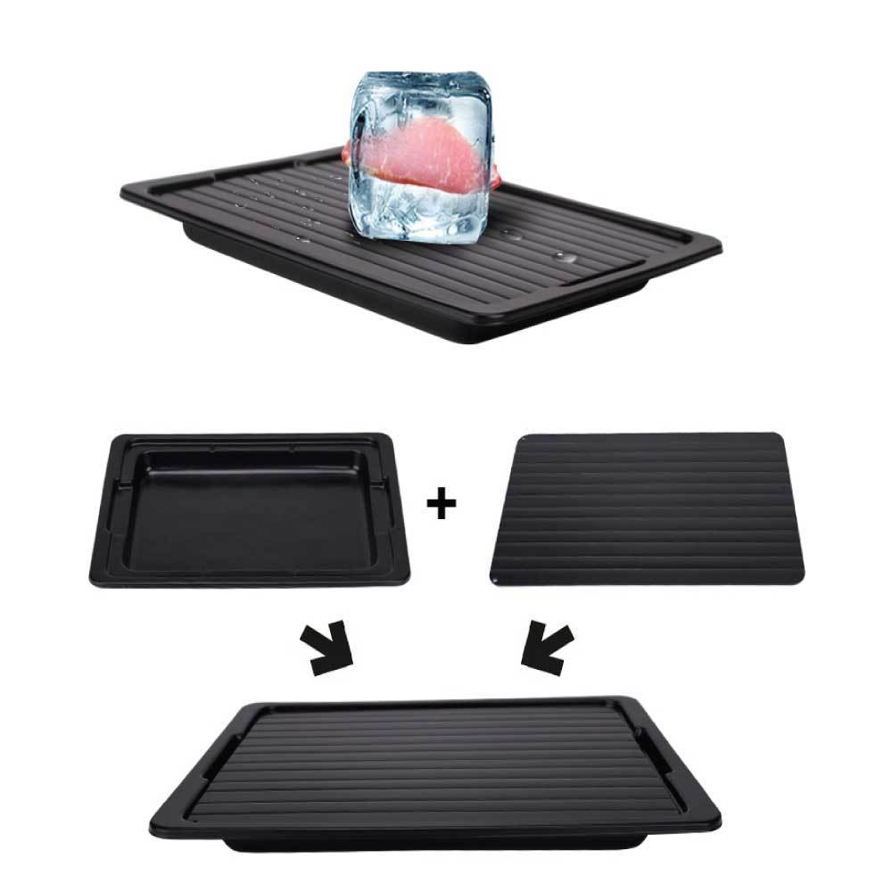 Premium Medium Aluminium Fast Defrosting Meat Tray with Water Box