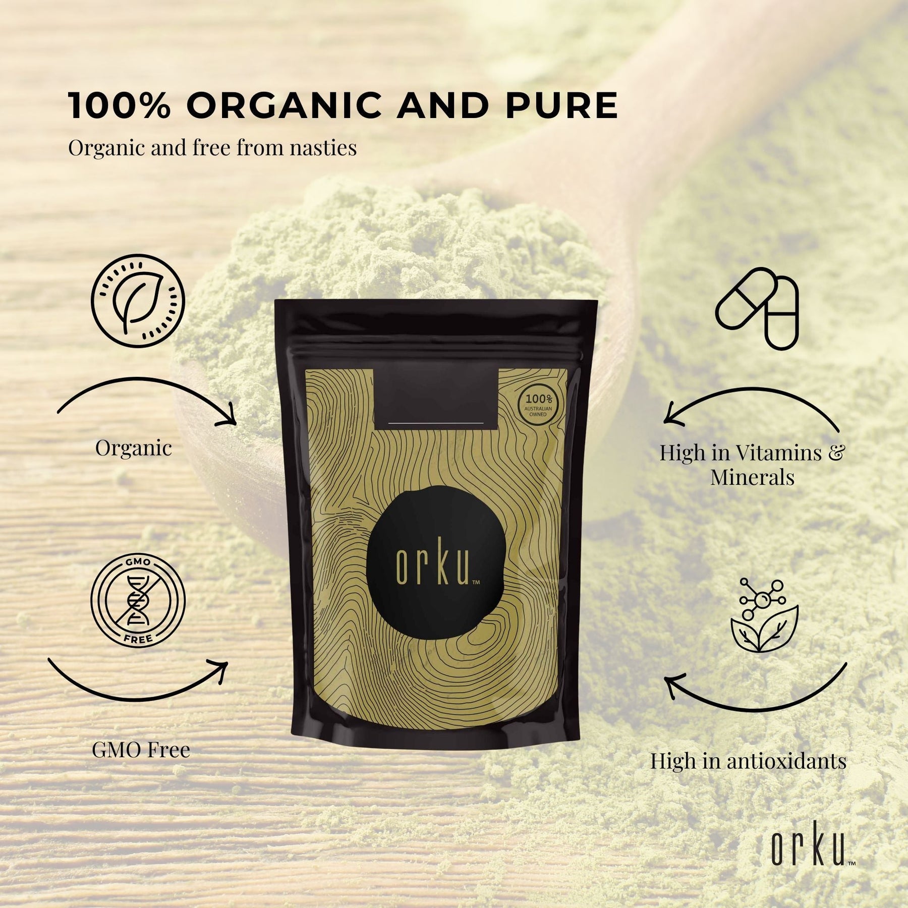 2Kg Organic Matcha Green Tea Powder Camellia Sinensis Leaf Supplement - SuperSaverAU - view 2