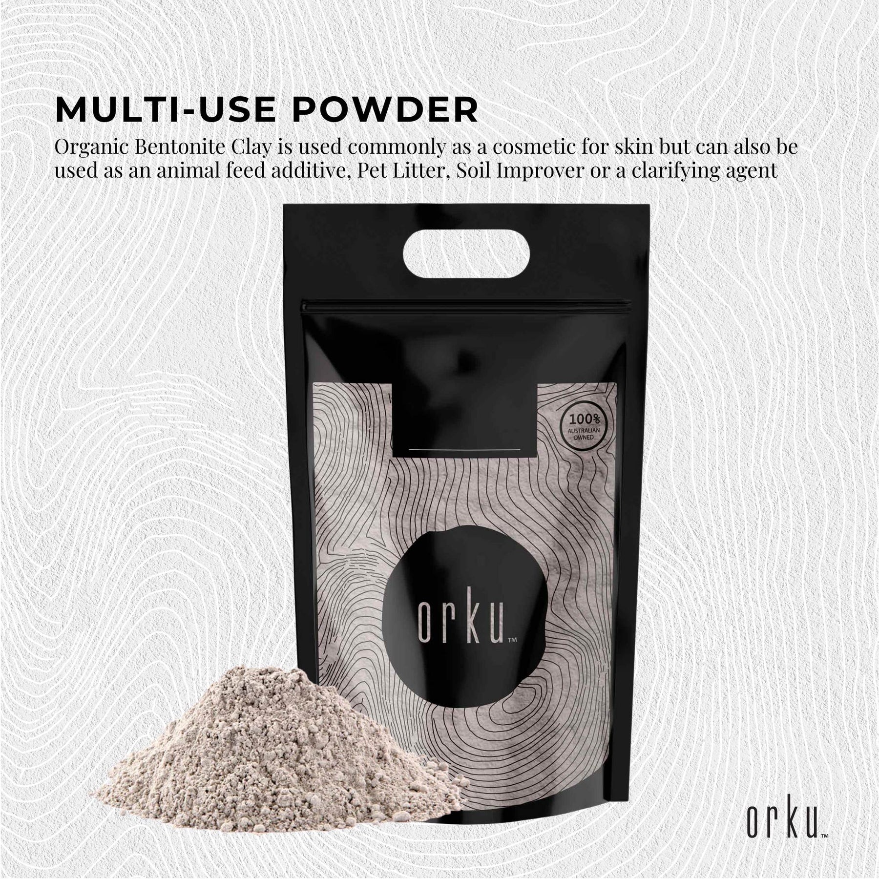 5Kg Organic Sodium Bentonite Clay Powder - Cosmetic Montmorillonite - SuperSaverAU - view 3