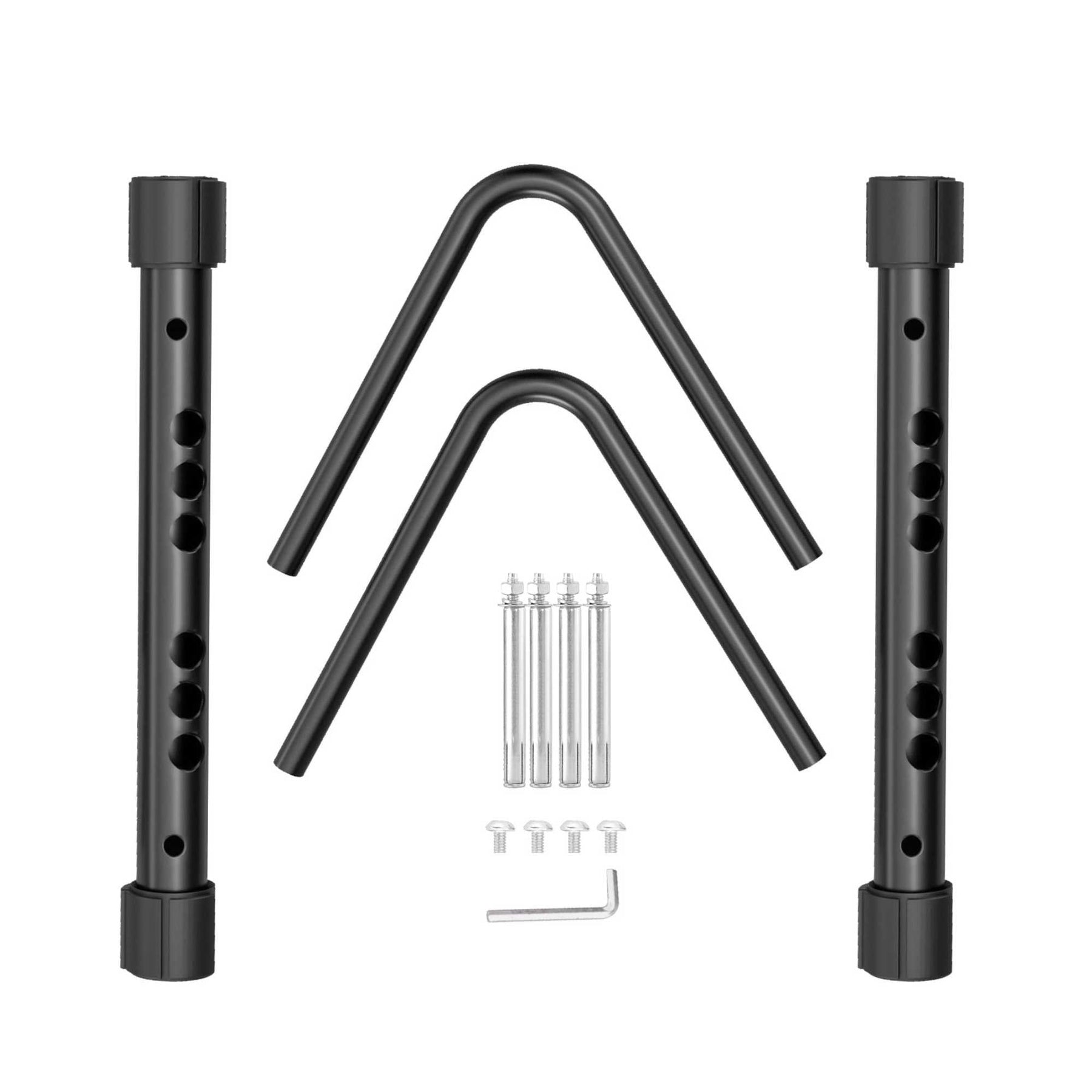 Social Hike Single Bike Rack Stand with Adjustable Rubber Feet - Black