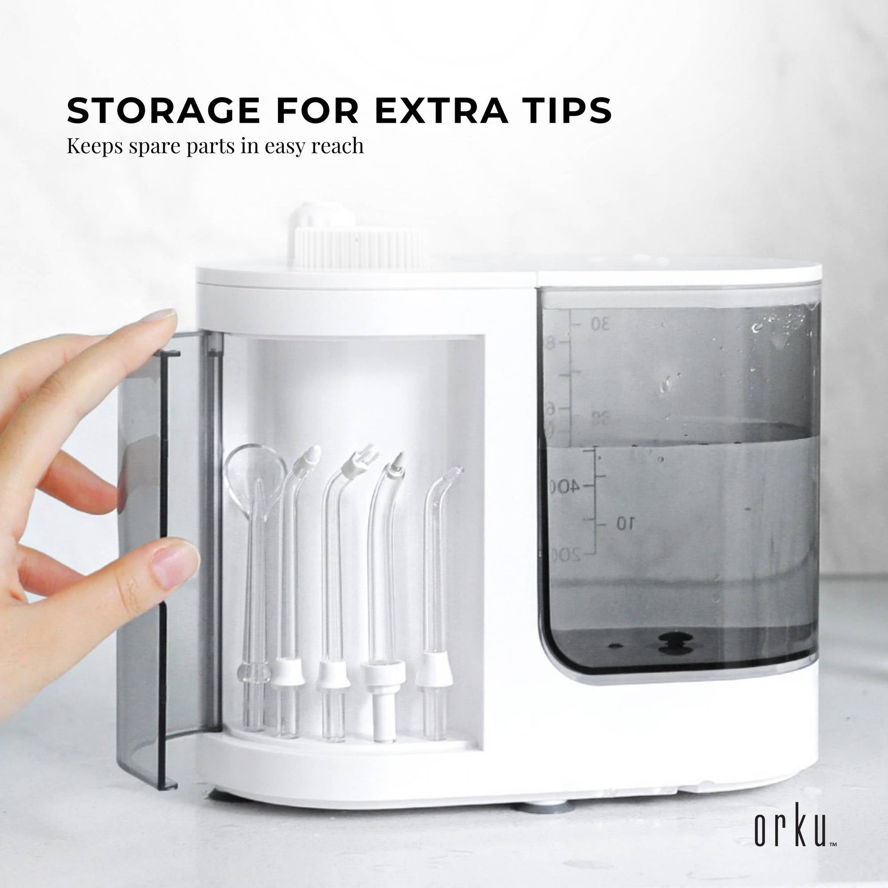 Water Jet Dental Flosser White 1000ml Electric Oral Pressure Irrigator 5 Tips - SuperSaverAU - view 4