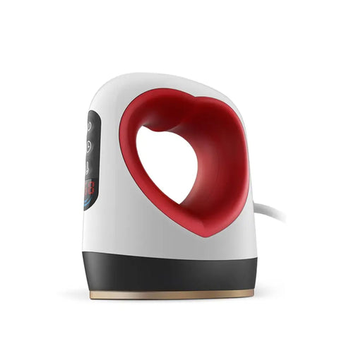 Tooleroo Mini Heat Press 5x8.3cm, Ergonomic, LED Display, Auto-off, Red/White - SuperSaverAU - view 1