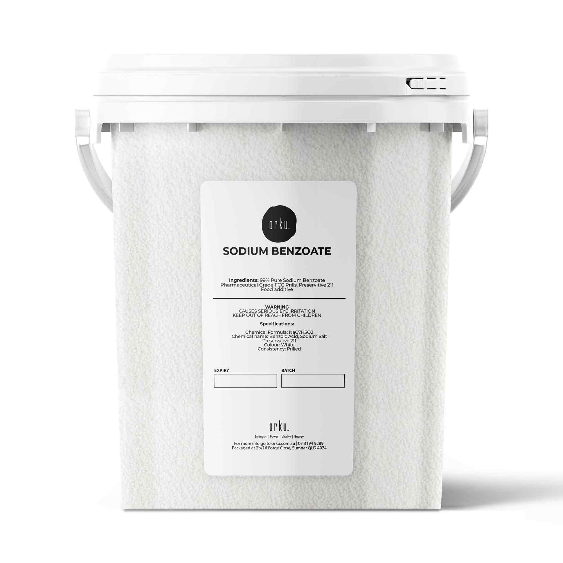 800g Orku Sodium Benzoate USP/FCC Grade Prills – E211 Preservative CAS 532-32-1 - SuperSaverAU - view 1