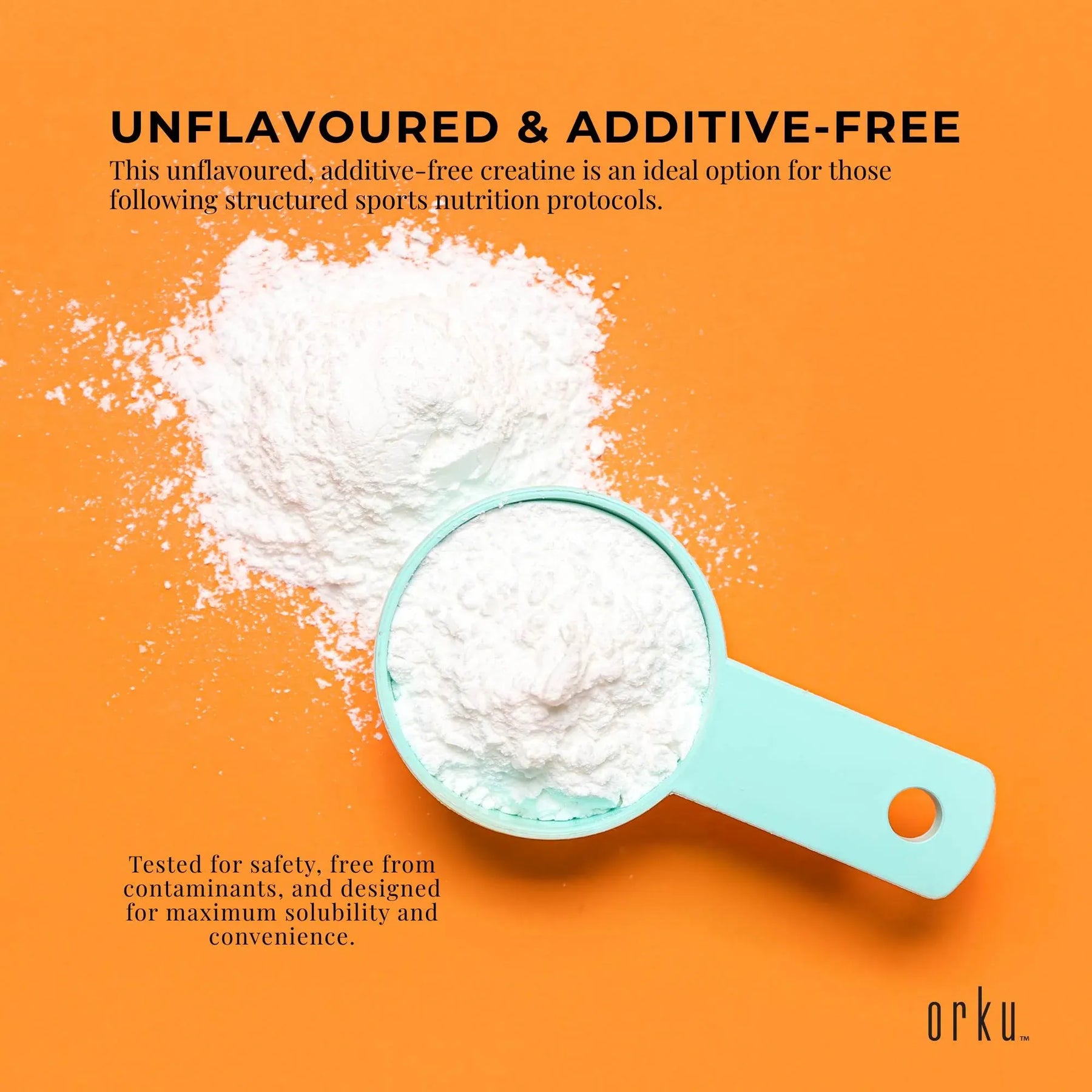 Orku Creatine Monohydrate Powder – 200 Mesh Micronised | 20Kg | 99.9% Purity