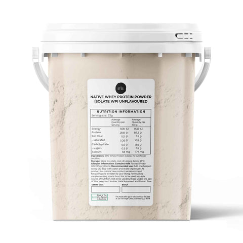 Orku 500g Native Whey Protein Isolate Powder - Unflavoured WPI Bucket - SuperSaverAU - view 1