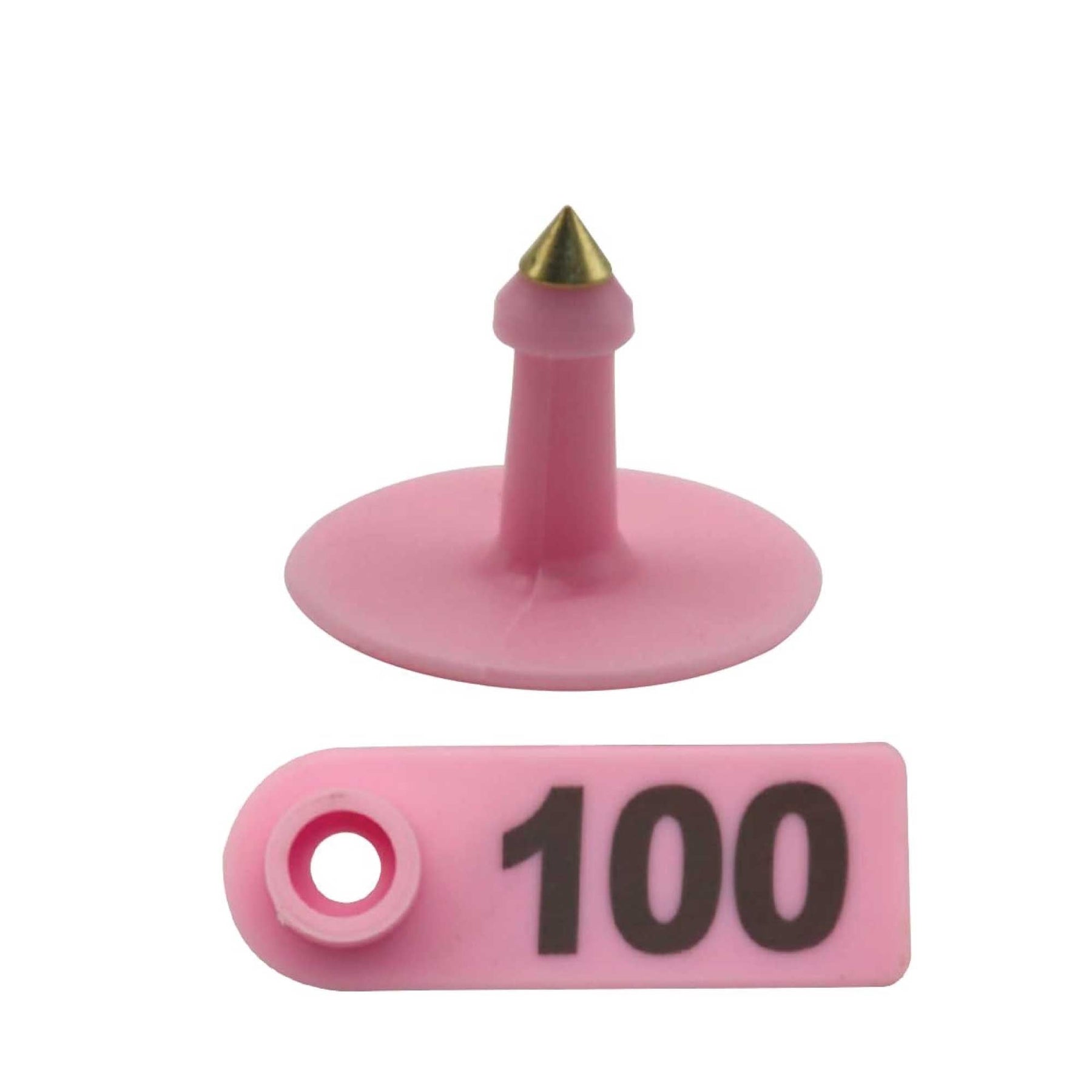 Pink Numbered Mini Ear Tag Set 1-100, 5x2cm for Cattle, Sheep, Pig, Livestock - SuperSaverAU - view 2