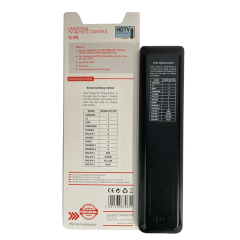 Chunghop Universal TV Remote Control - 57 Keys, 3D, Smart, Netflix, YouTube - SuperSaverAU - view 1