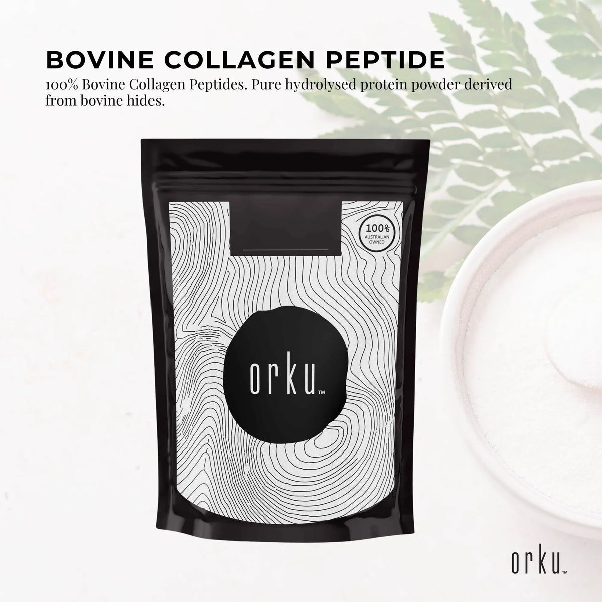400g Collagen Powder - Bovine Hydrolysate Protein Peptide Supplement Unflavoured