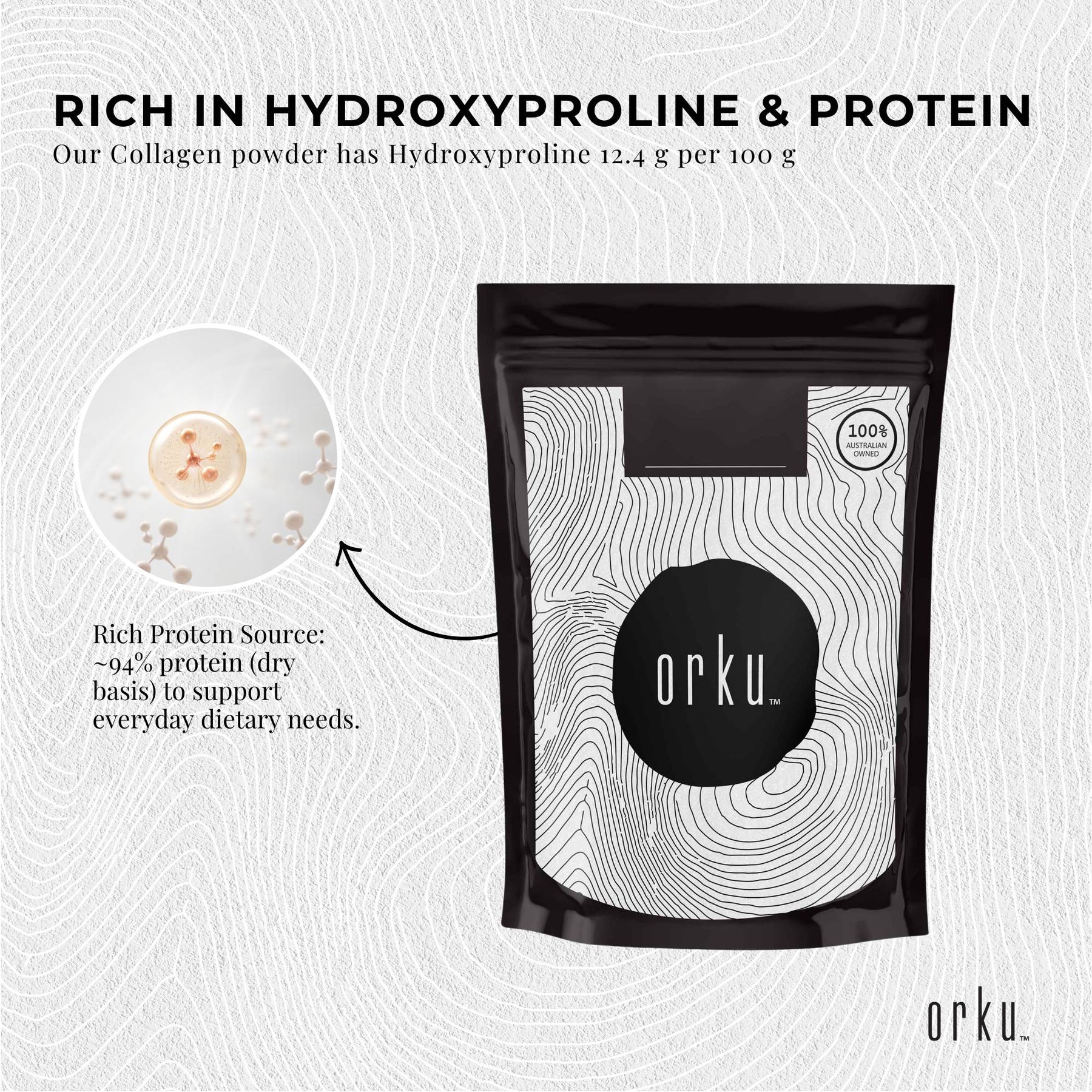 400g Collagen Powder - Bovine Hydrolysate Protein Peptide Supplement Unflavoured - SuperSaverAU - view 5