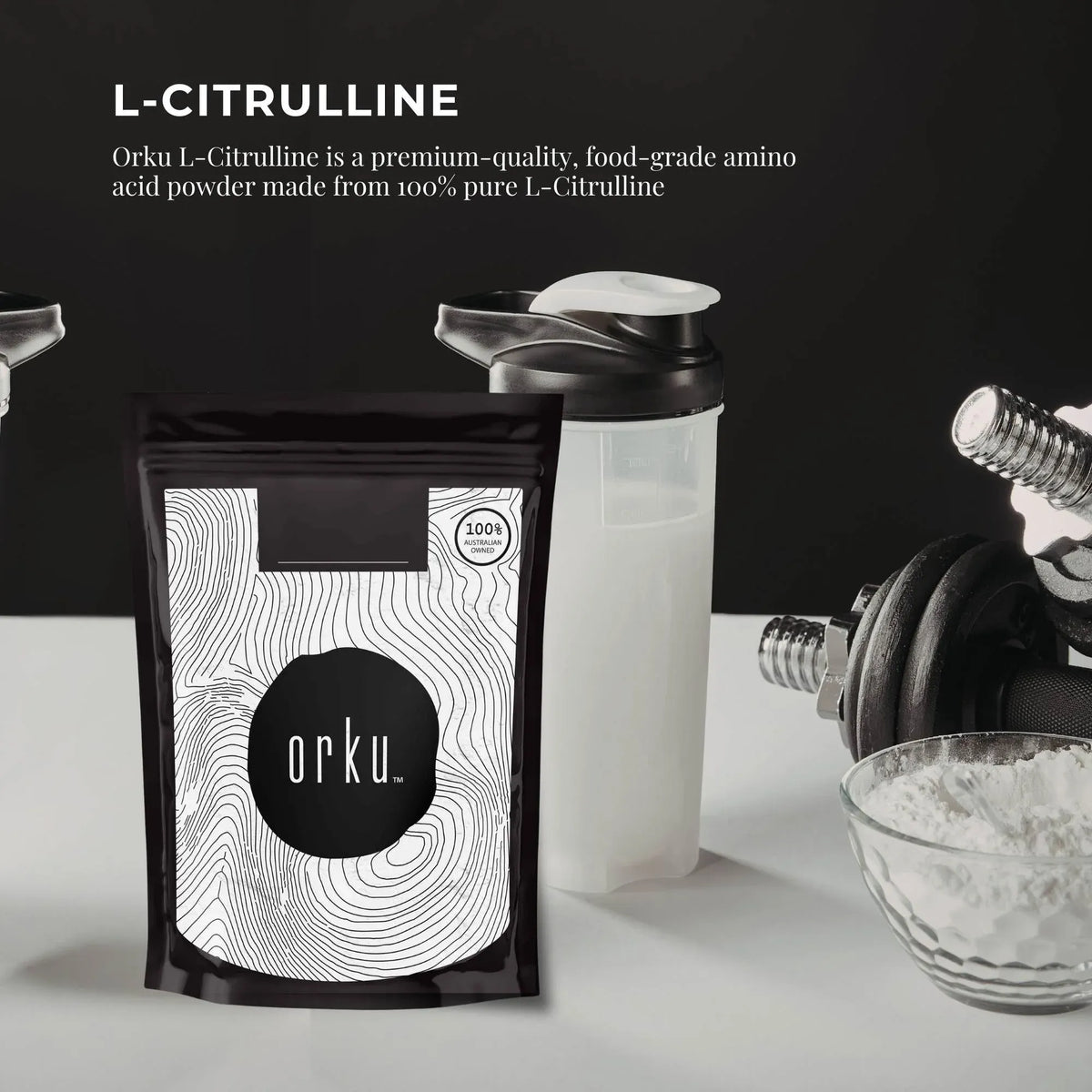Orku 2Kg L-Citrulline Powder - 100% Pure Amino Acid for Active Lifestyle
