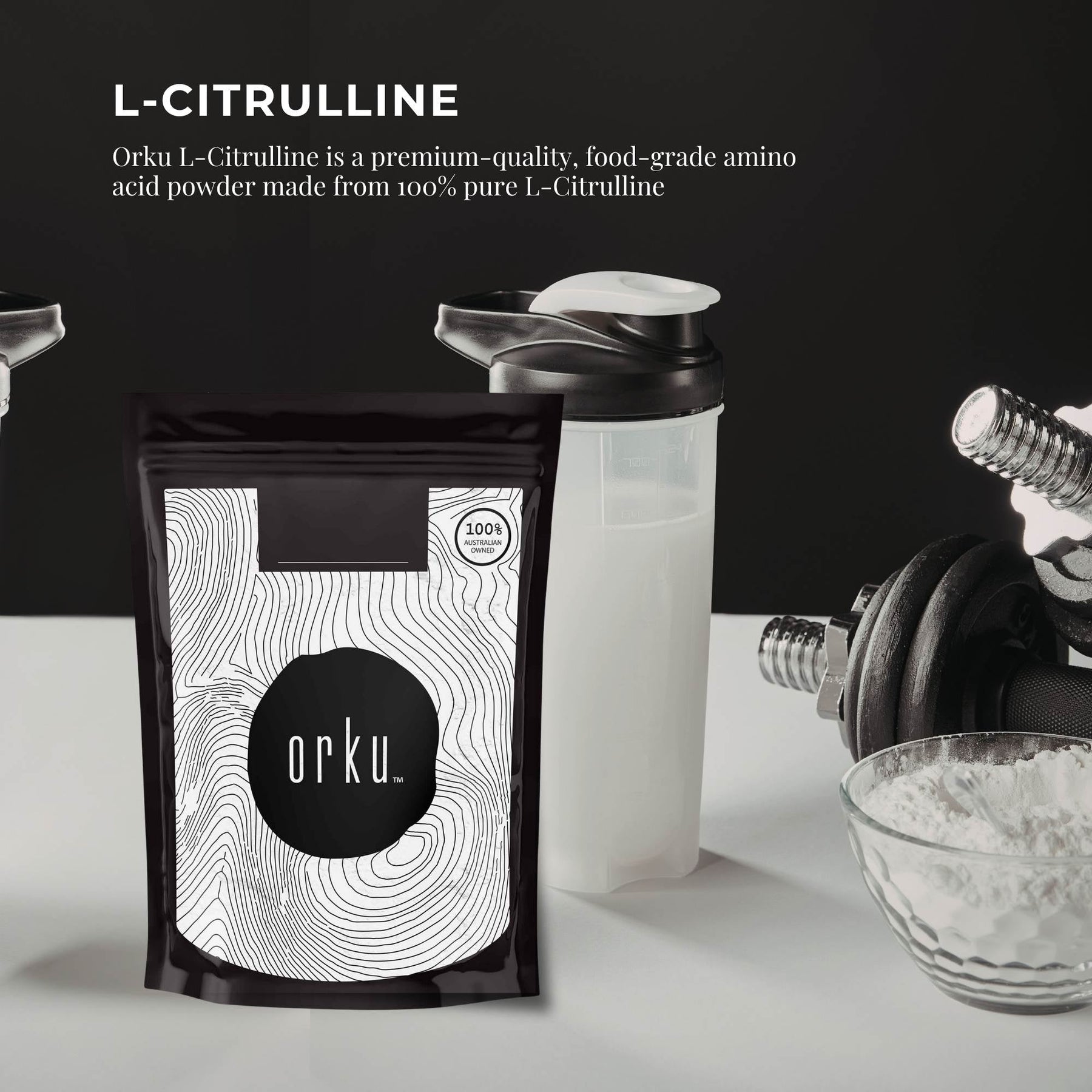 Orku 2Kg L-Citrulline Powder - 100% Pure Amino Acid for Active Lifestyle - SuperSaverAU - view 2