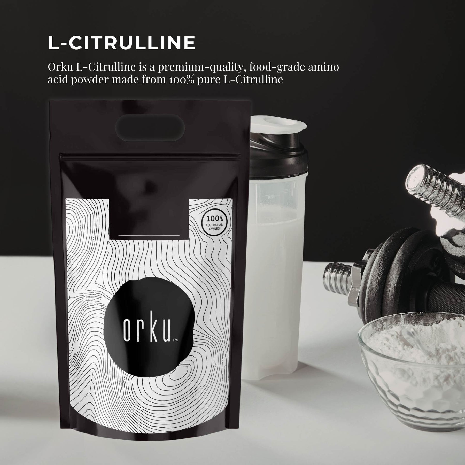 Orku 10Kg L-Citrulline Powder - 100% Pure Amino Acid for Active Lifestyle - SuperSaverAU - view 2