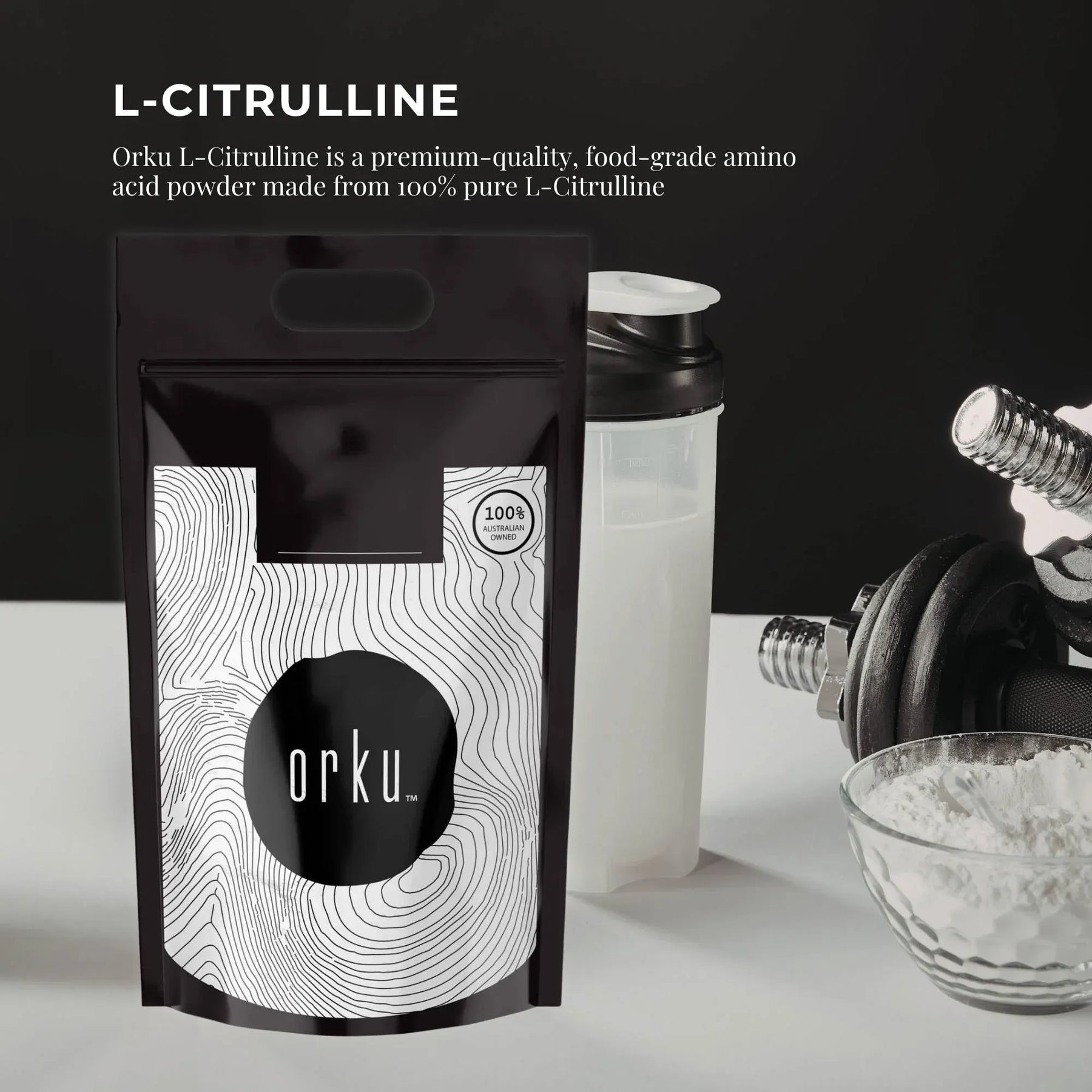 Orku 5Kg L-Citrulline Powder - 100% Pure Amino Acid for Active Lifestyle