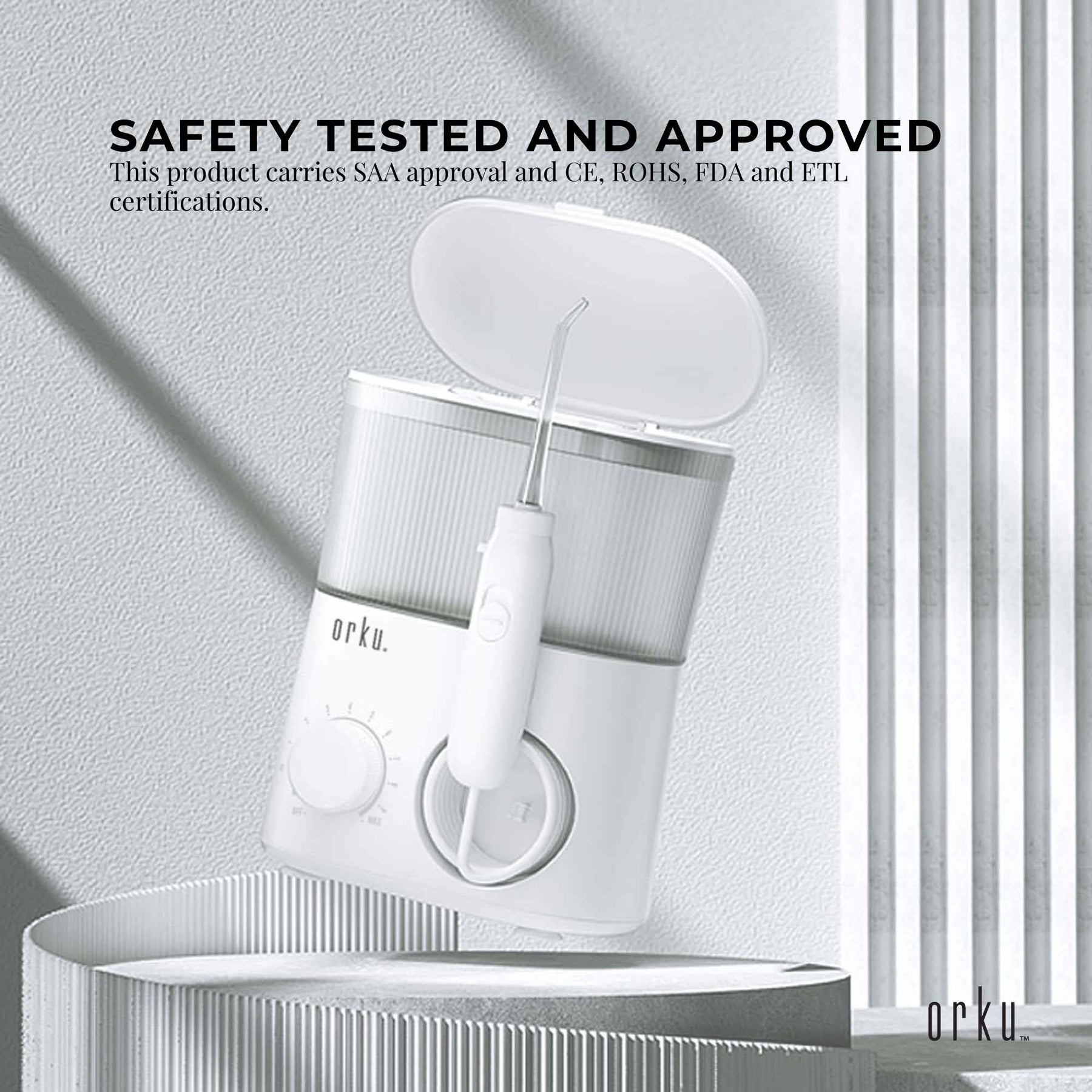Water Jet Dental Flosser 600ml White - Electric Oral Pressure Tooth Irrigator - SuperSaverAU - view 3