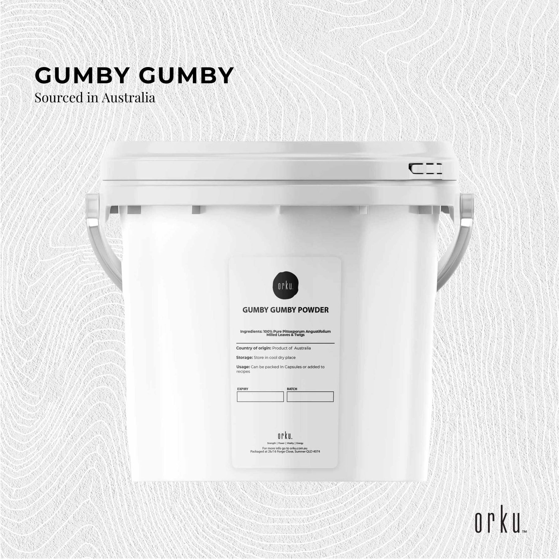 3Kg Gumby Gumby Pure Powder Tub Gumbi Aboriginal Plant Pittosporum Angustifolum - SuperSaverAU - view 2