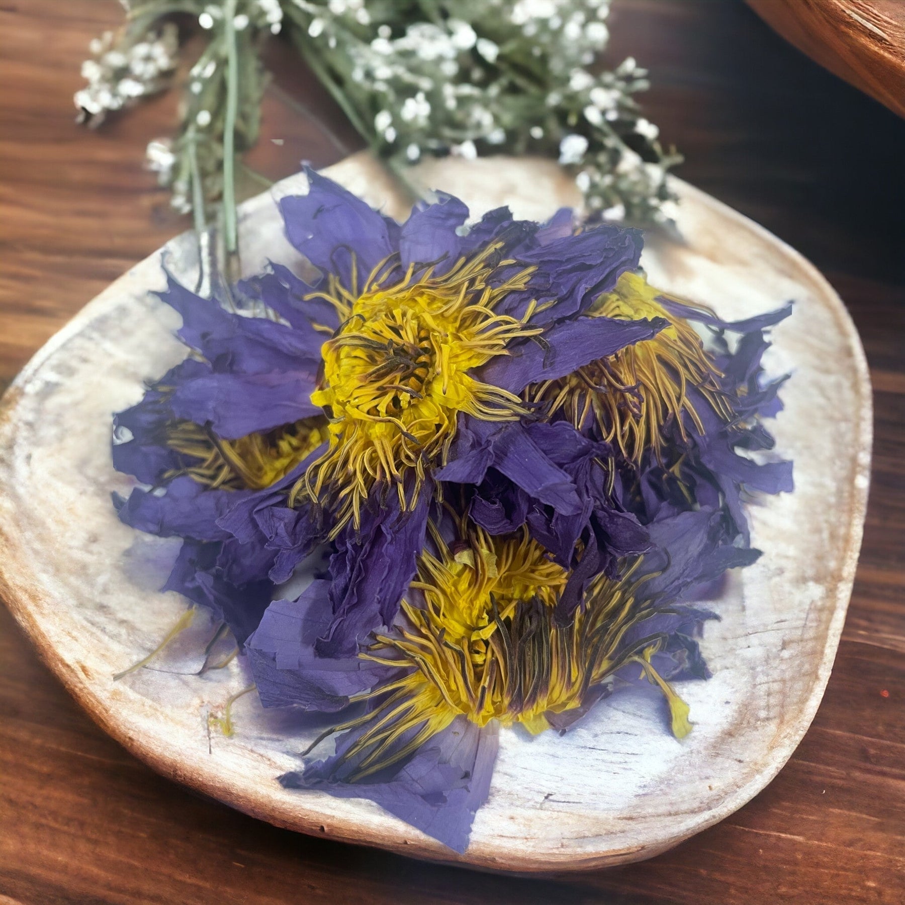 Orku 50g Dried Blue Lotus Flowers - Whole Open Lily Nymphaea Caerulea - SuperSaverAU - view 4