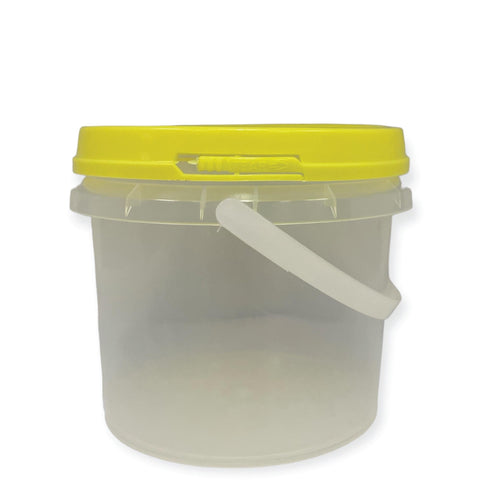 Premium Empty Honey Bucket with Tamper Evident Lid - Clear 0.8L, 100 Pack