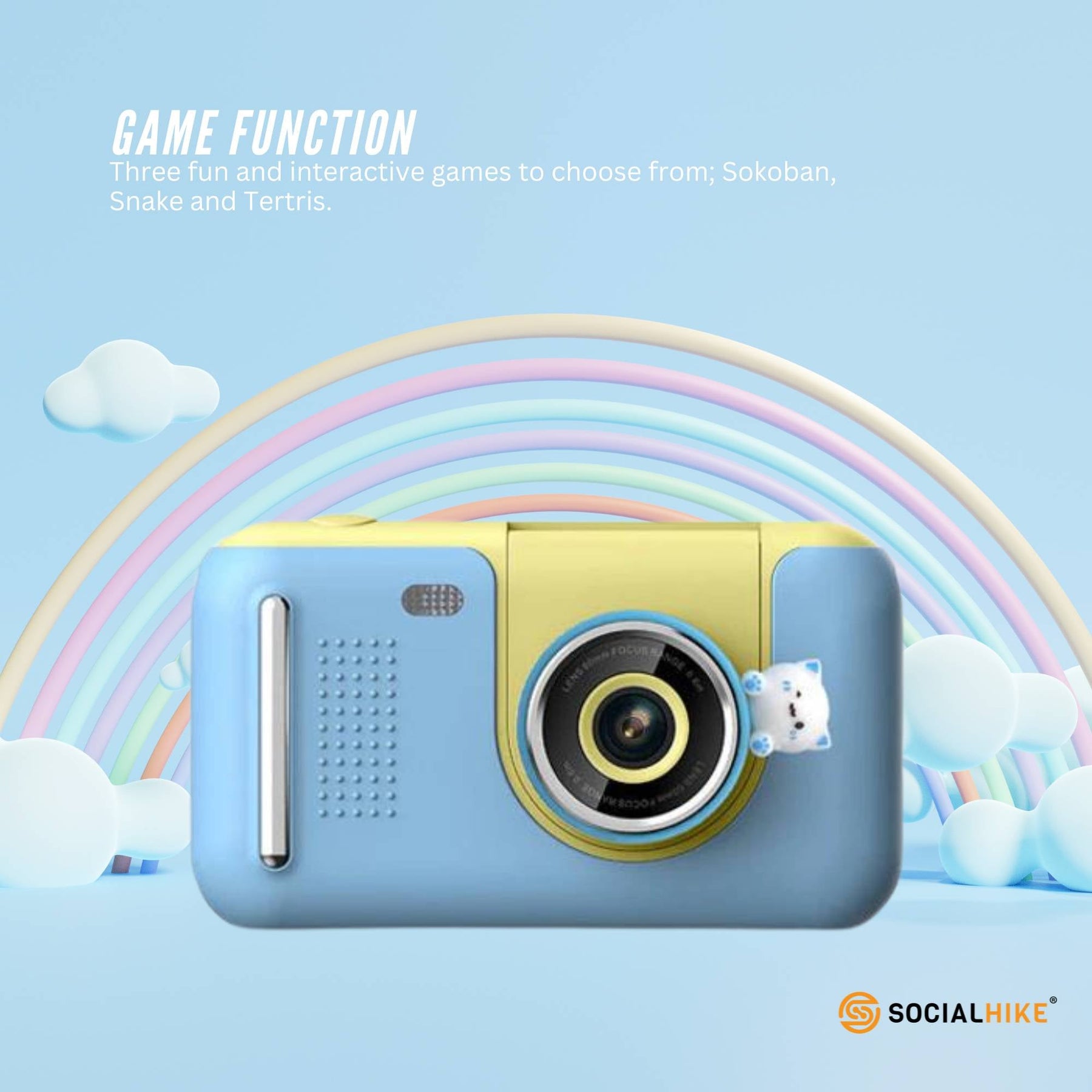 Premium Blue Kids 4MP HD Digital Selfie Camera with 2.4 Inch Screen