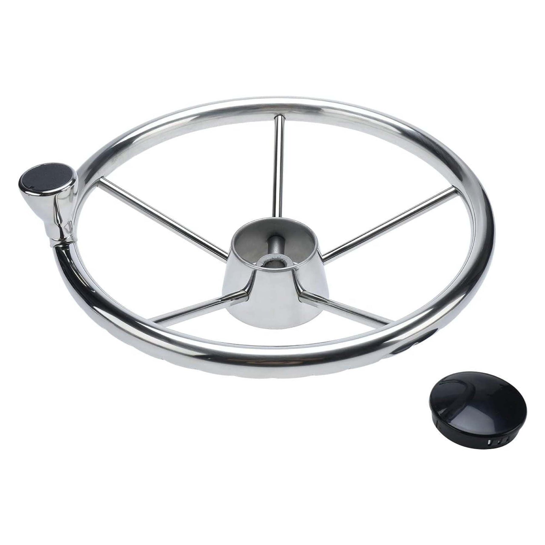 304 Stainless Steel 13.5" Boat Steering Wheel with Knob for 3/4" Shaft - SuperSaverAU - view 1