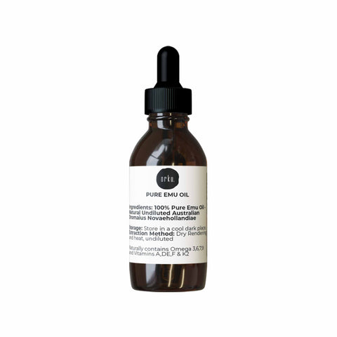 Orku 25ml Pure Emu Oil with Dropper - Undiluted Natural Dromaius Novaehollandiae - SuperSaverAU - view 1