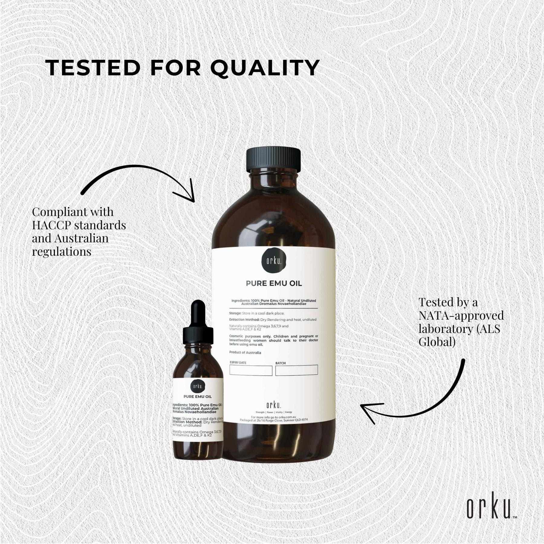 Orku 500ml Pure Emu Oil + Bonus 25ml Bottle - Australian Dromaius Novaehollandiae - SuperSaverAU - view 7