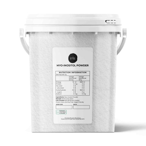 Orku Myo Inositol 800g Powder - USP Grade, Vegan, Gluten-Free, Unflavoured