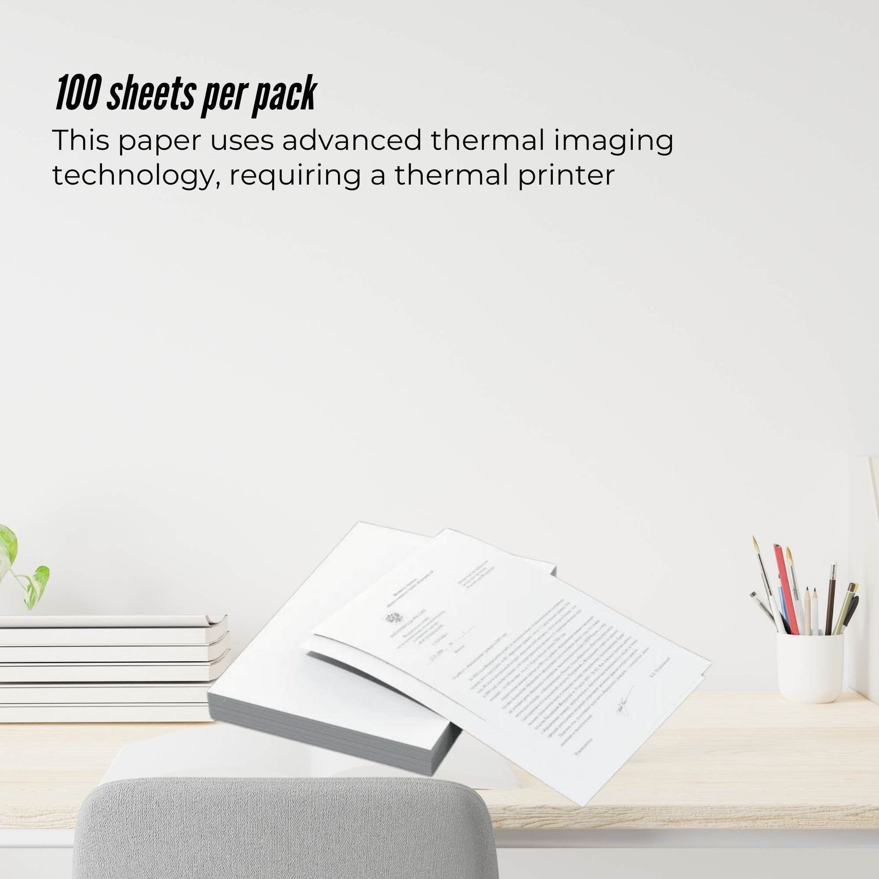 Tooleroo A4 Thermal Printer Paper 100 Sheets - Eco-Friendly, Waterproof, BPA-Free - SuperSaverAU - view 3