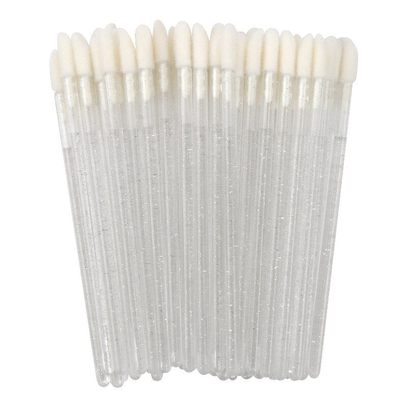 Miosh White Disposable Lip Wands for Salon & Makeup Use - 50pcs