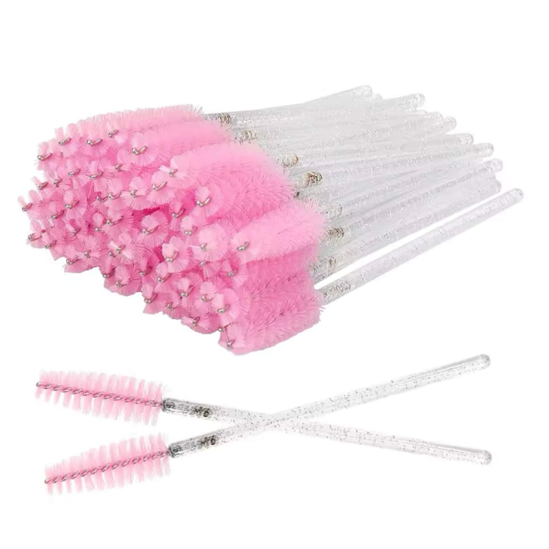Miosh Disposable Mascara Wands Spoolies 50pcs - Pink