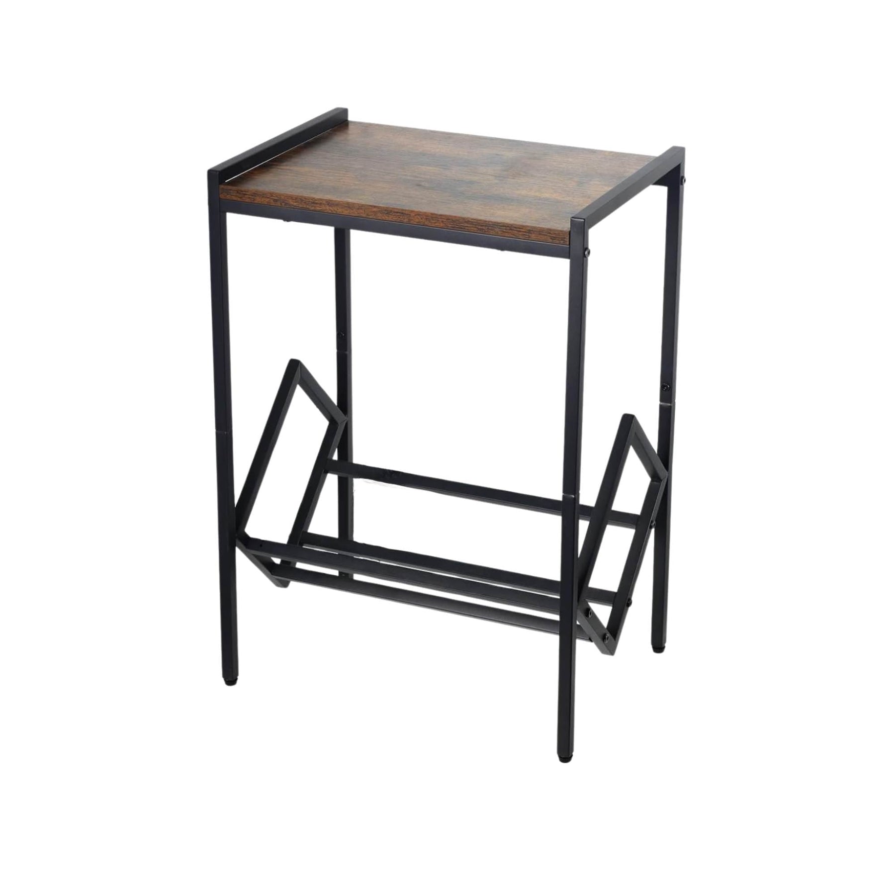 Social Hike Turntable Player Stand & Vinyl LP Record Album Storage - Black Metal - SuperSaverAU - view 1