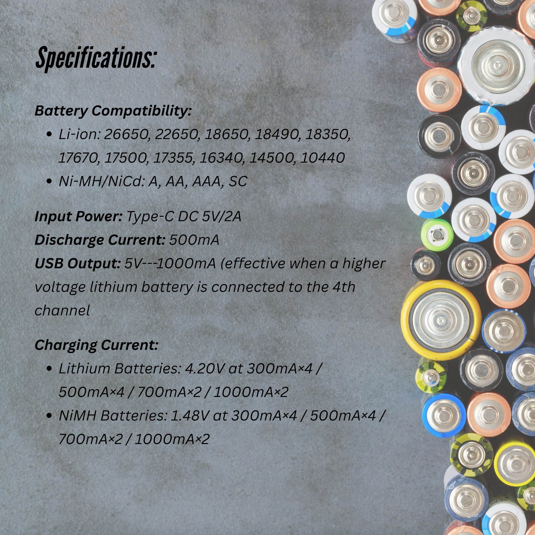 LiitoKala Lii-M4S Battery Charger LCD 4-Slot USB Li-ion NiMH Test Discharge Mode - SuperSaverAU - view 4