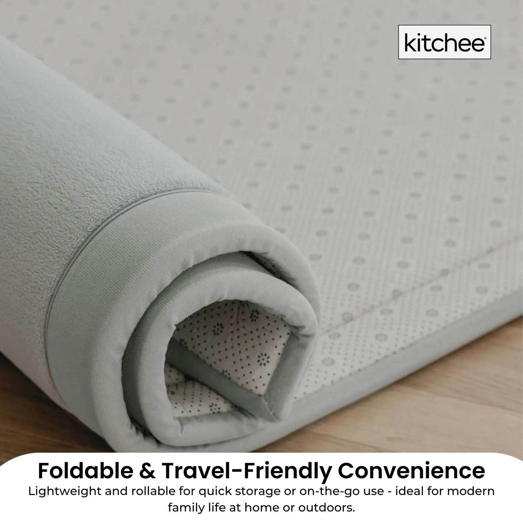 Kitchee Tatami Style Foam Floor Mat – Light Grey 150 x 200 x 3cm