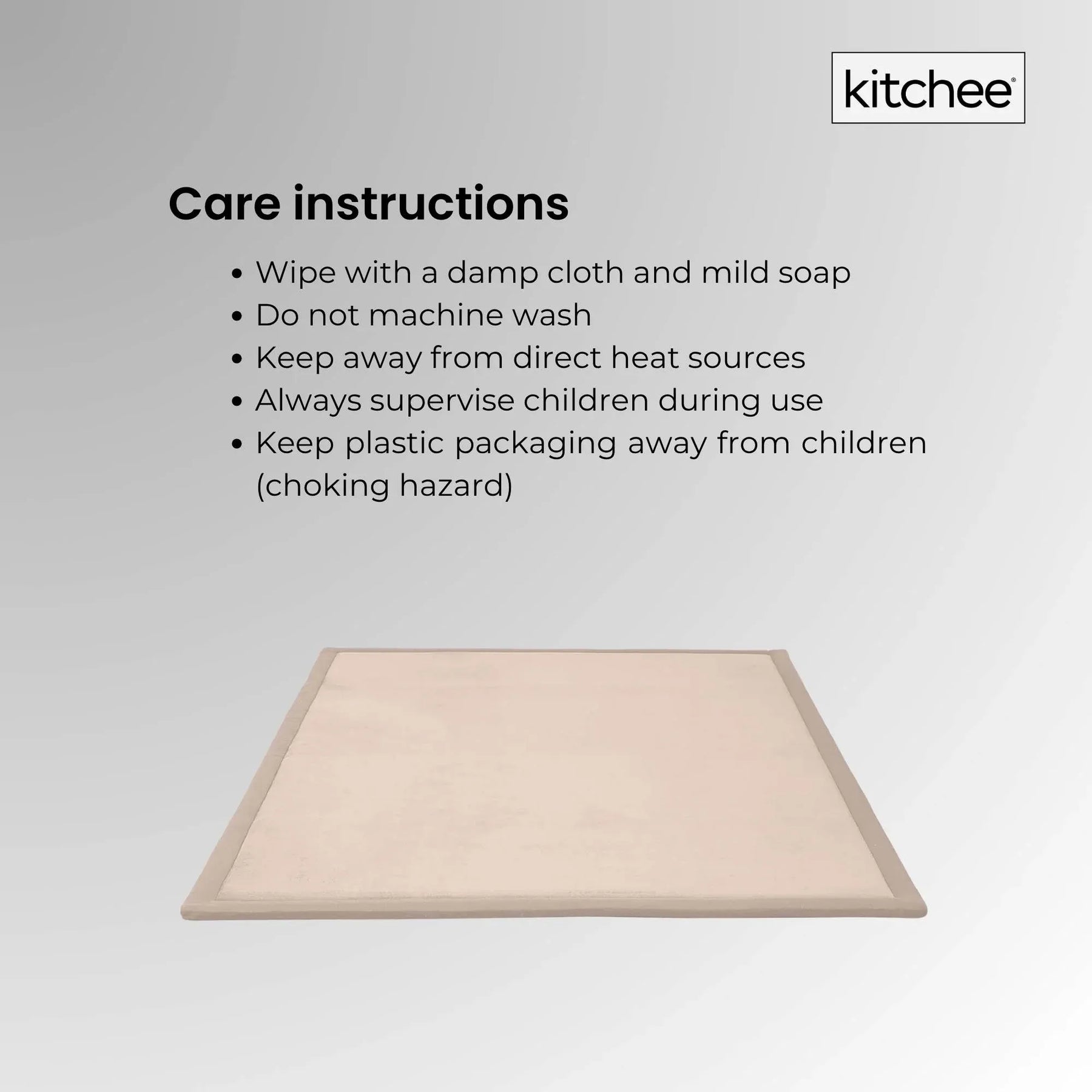Kitchee Tatami Style Foam Floor Mat – Cream 200 x 200 x 3cm
