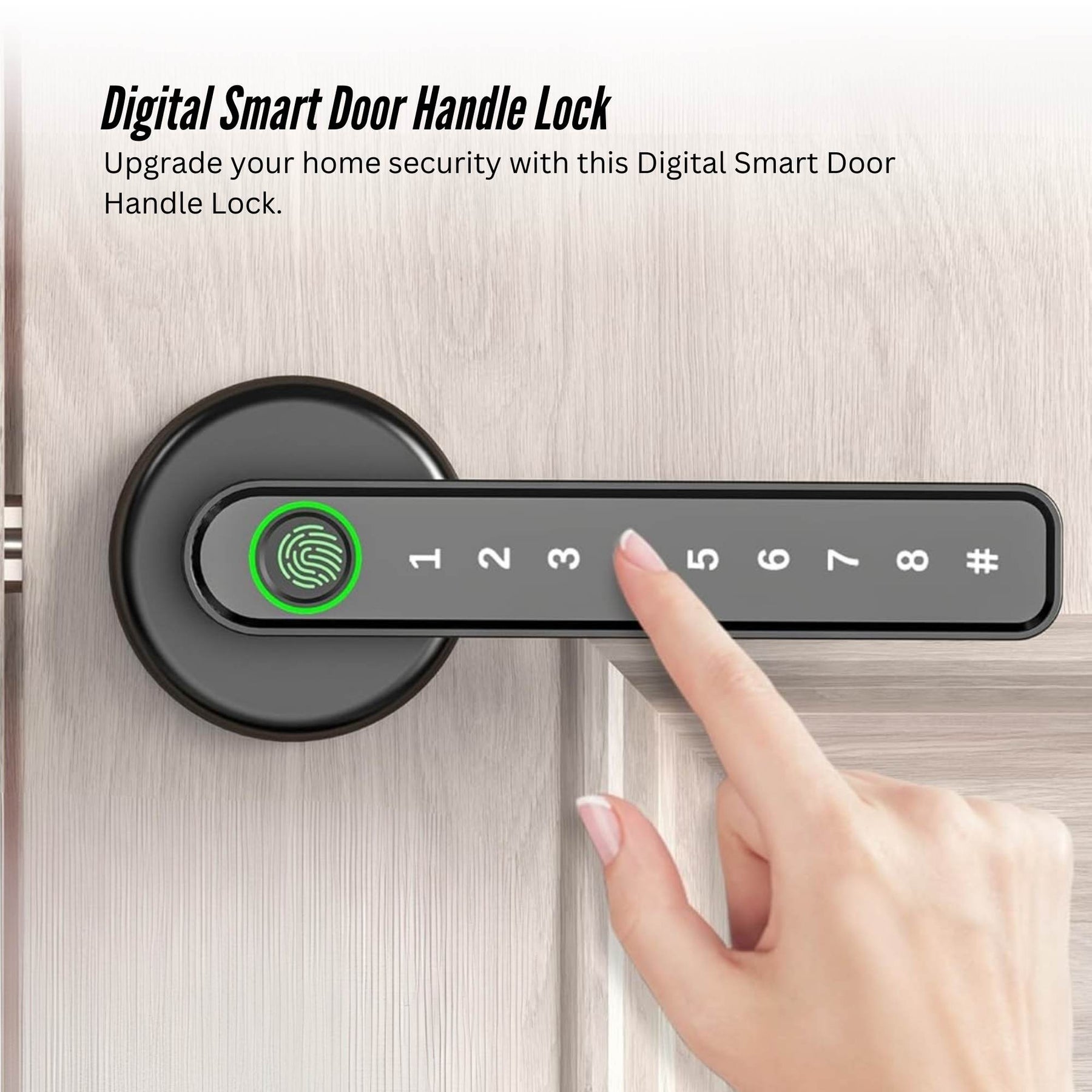 Tooleroo Digital Smart Door Lock Handle - 5in1 Keypad Home Entry Security System - SuperSaverAU - view 3