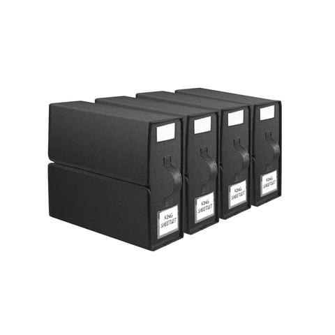 Kitchee Foldable Bed Sheet Storage Boxes – Black 4 Pack