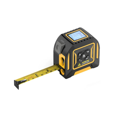 Tooleroo 3-in-1 Digital Laser Tape Measure - 60m Laser & 5m Tape