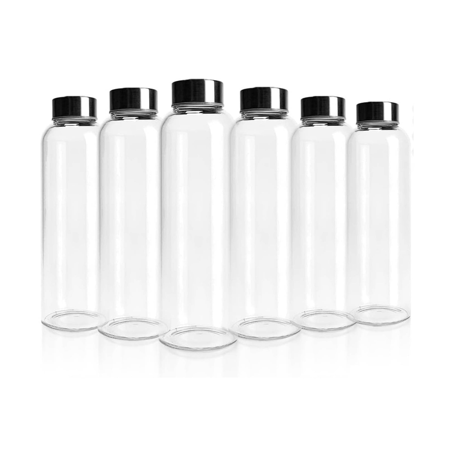 Kitchee Glass Water Bottles – 500ml Set of 6