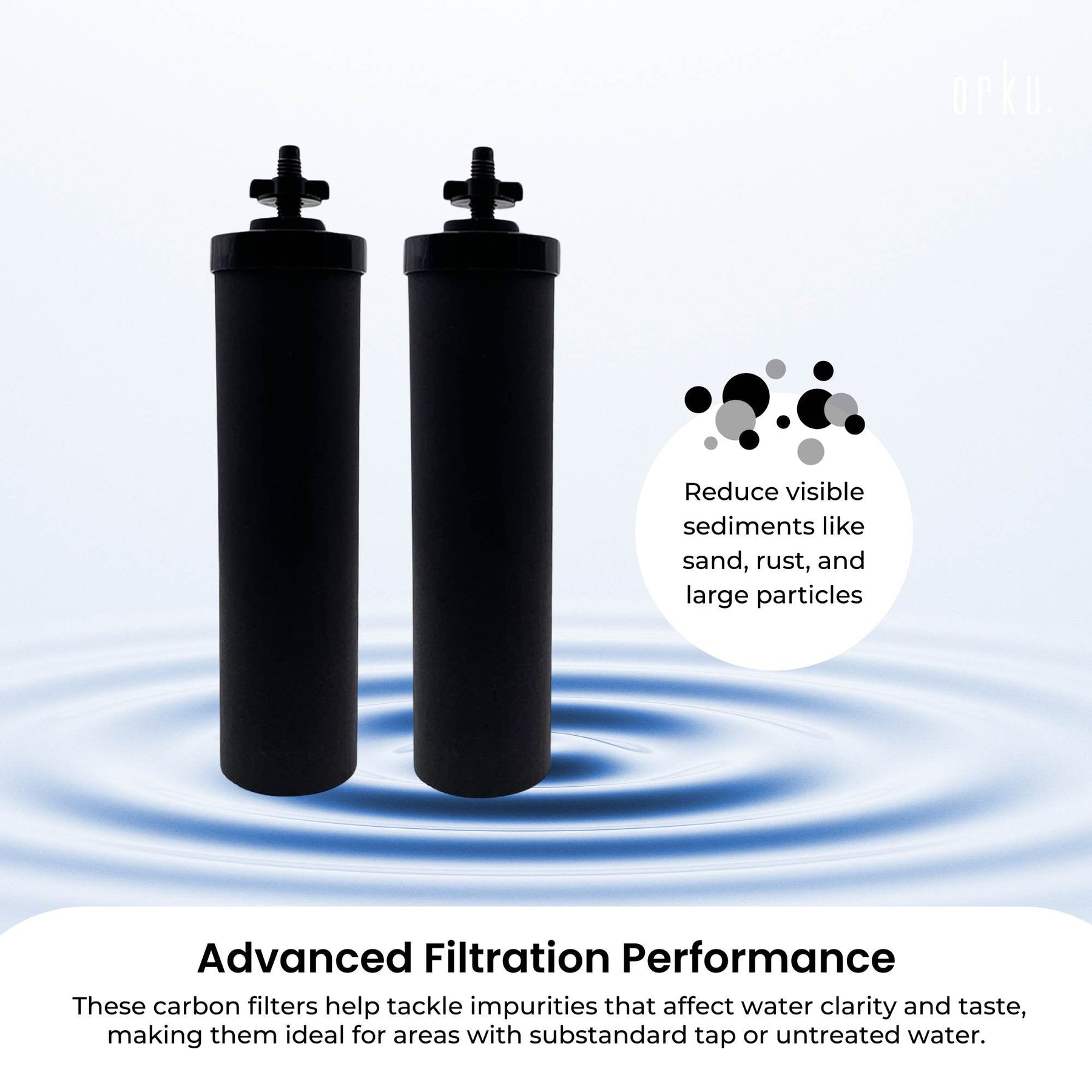 Orku Carbon Block Filter Cartridge - Replacement for Berkey BB9-2 Gravity Filter - SuperSaverAU - view 5