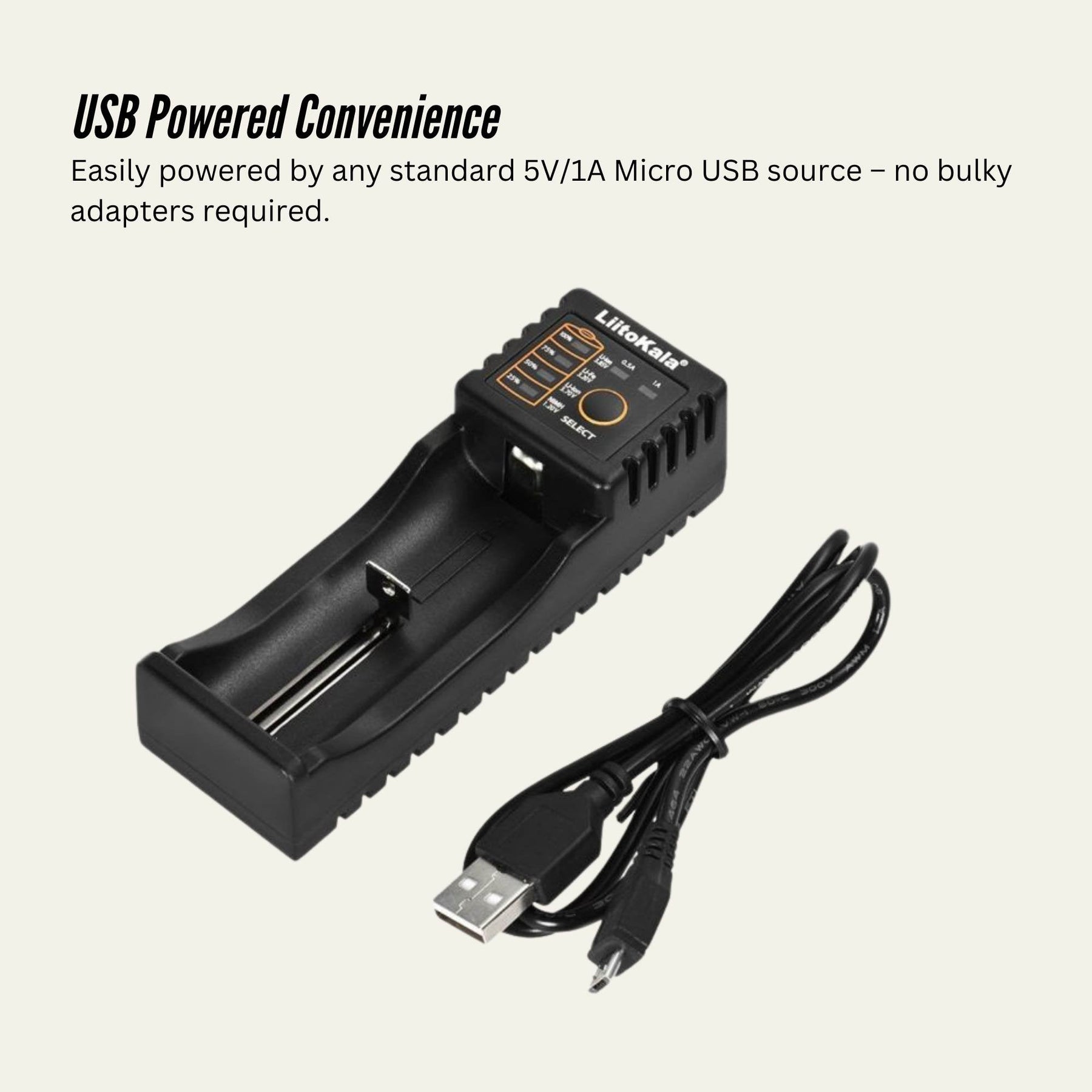 LiitoKala Lii-100 Smart Battery Charger - USB Output for 18650 AA AAA Li-ion NiMH - SuperSaverAU - view 5