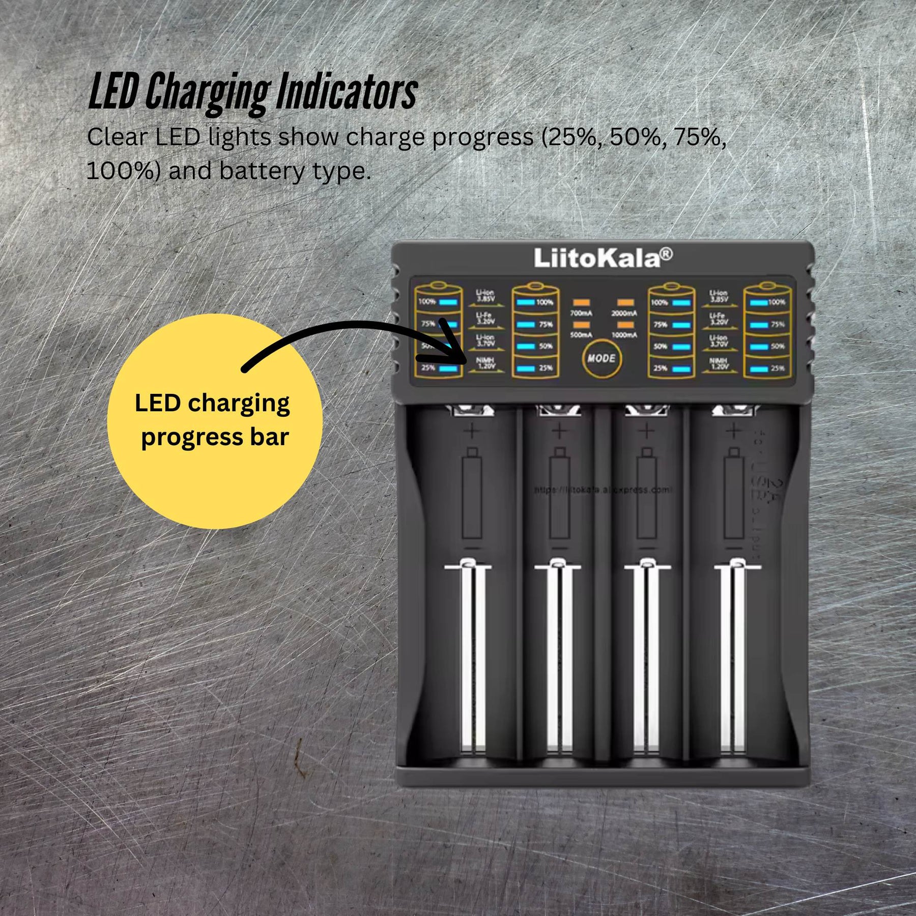 LiitoKala Lii-402 Smart Battery Charger - 4-Slot USB for 18650 AA AAA Li-ion NiMH - SuperSaverAU - view 6