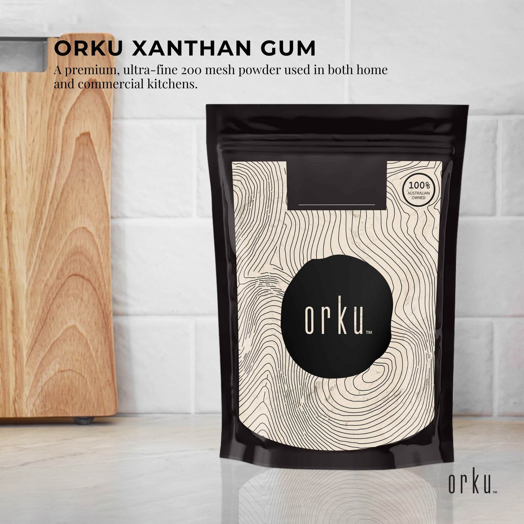Orku 2Kg Xanthan Gum Thickener Pure Fine Powder 200 Mesh FCC E415 Food Additive - SuperSaverAU - view 2