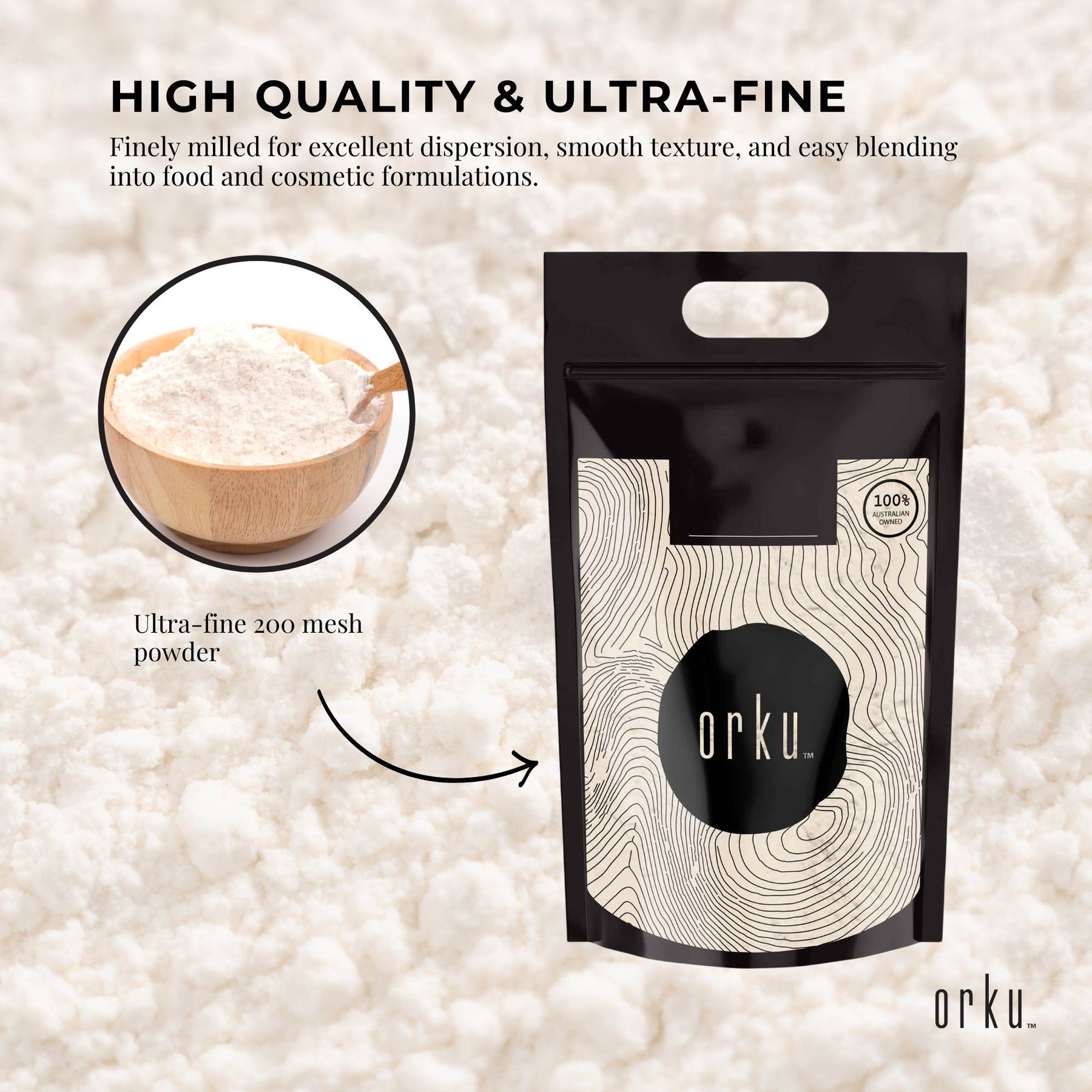 Orku Xanthan Gum 5Kg Food-Grade Thickener for Baking and Cosmetics - SuperSaverAU - view 4