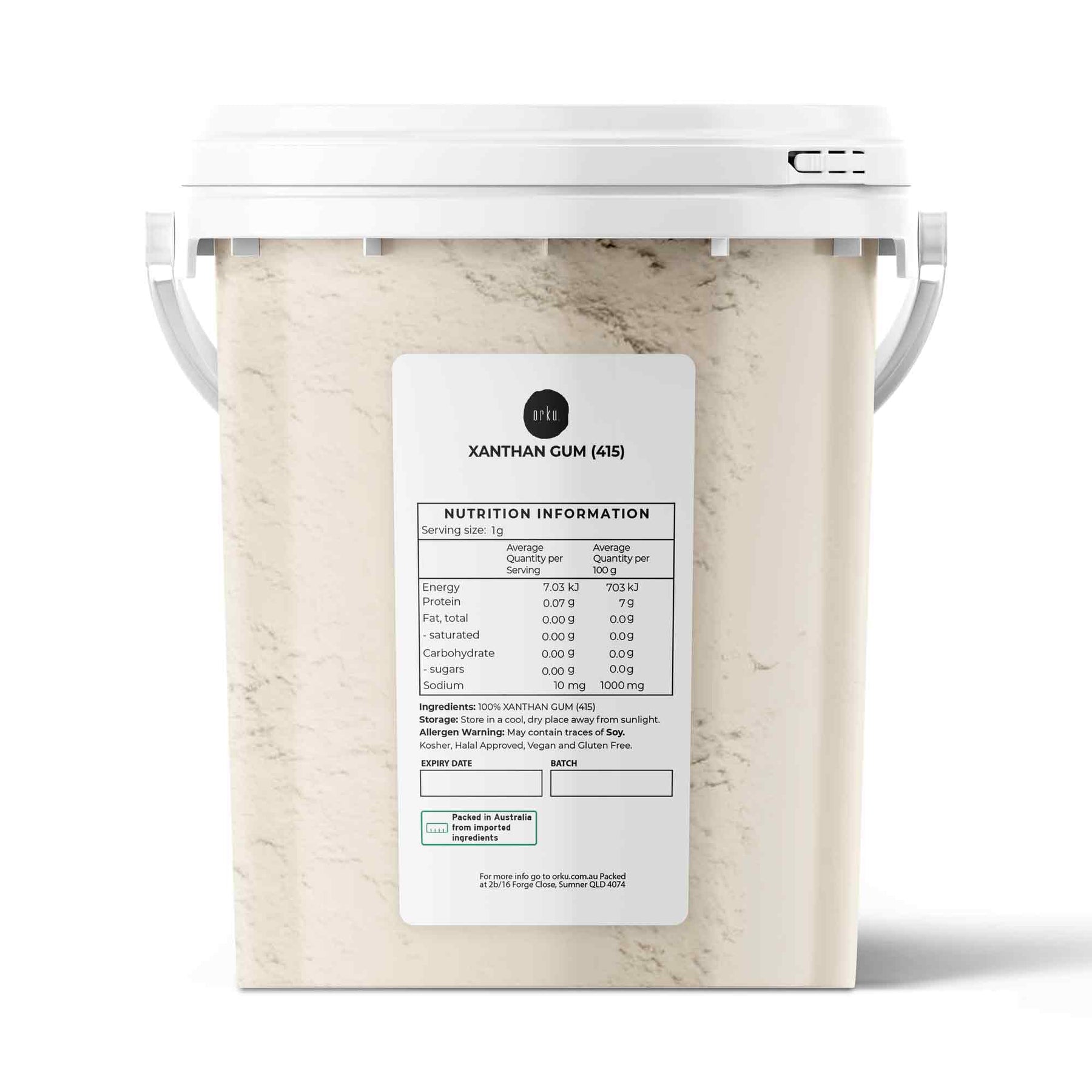 Orku 600g Xanthan Gum Thickener Pure Powder 200 Mesh FCC E415 Food Additive TUB - SuperSaverAU - view 1