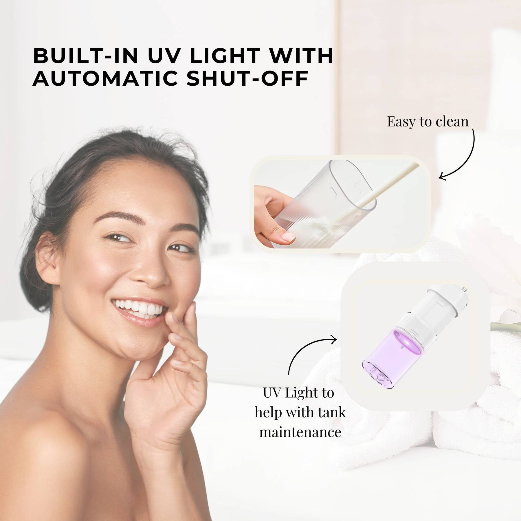 Orku Mini Rechargeable Water Flosser 180ml Travel Oral Irrigator USB-C