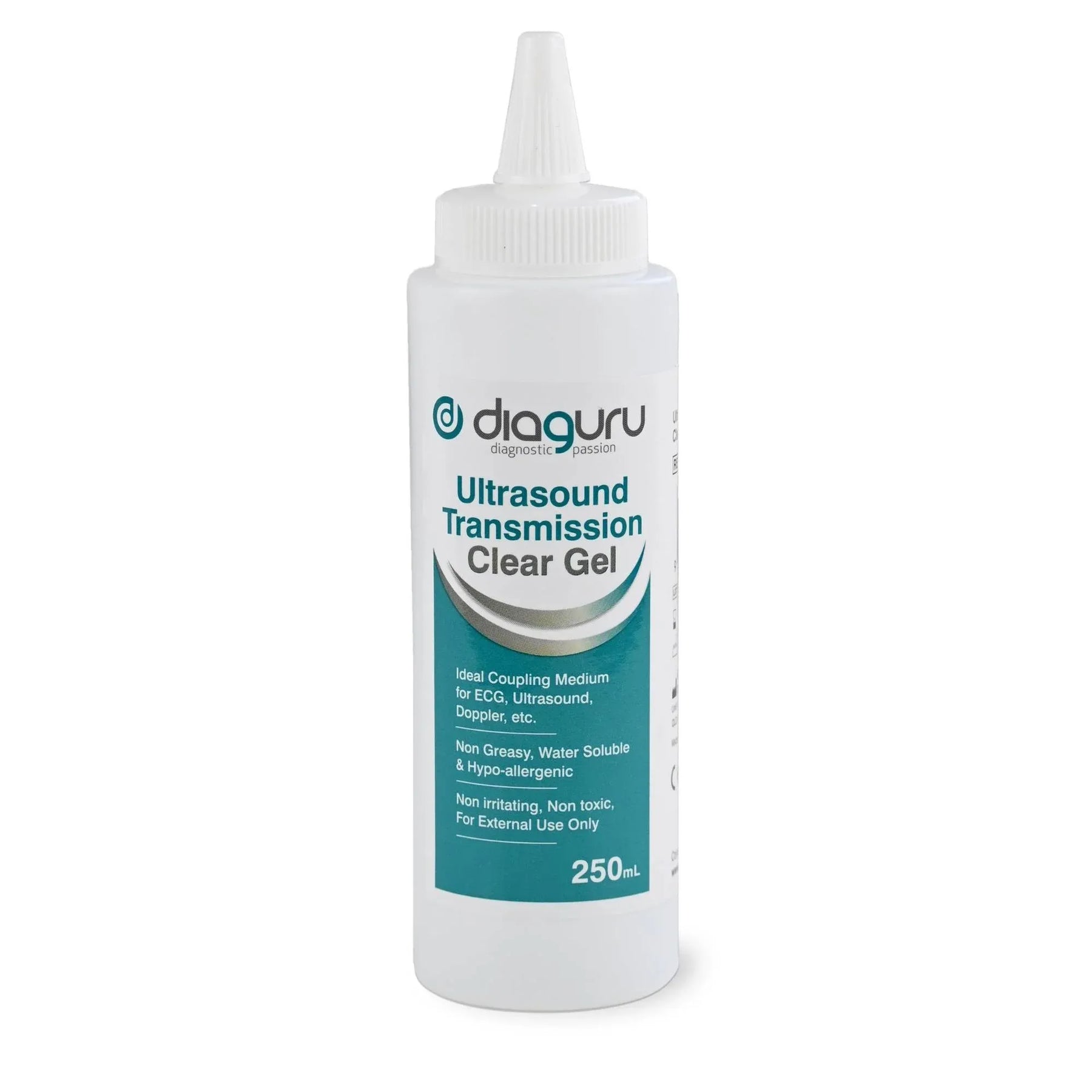 Diaguru Conductive Transmission Gel 250ml for Ultrasound ECG and Doppler Use
